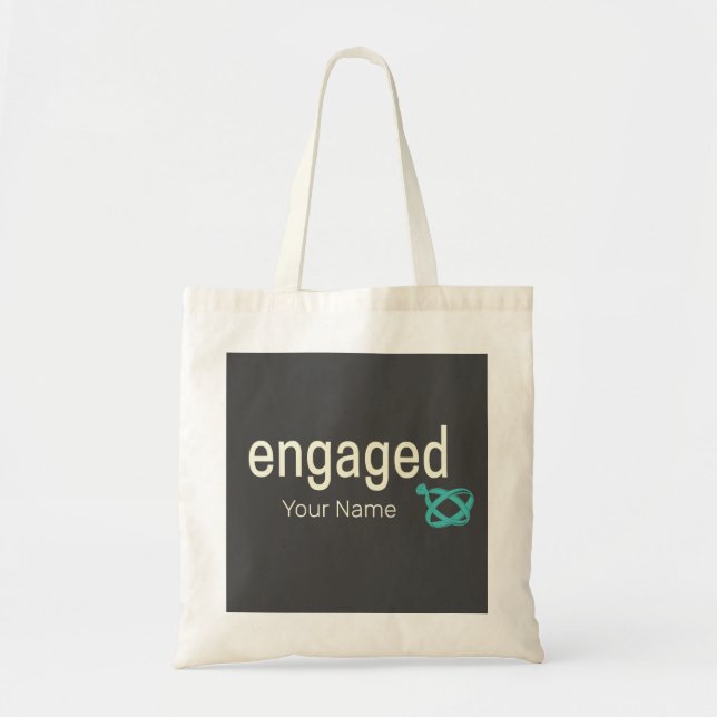 Engaged Rings Couples Bachelor Party or Wedding Tote Bag (Front)