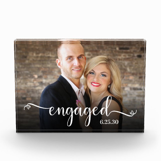 Engaged Script Photo Block (Front)