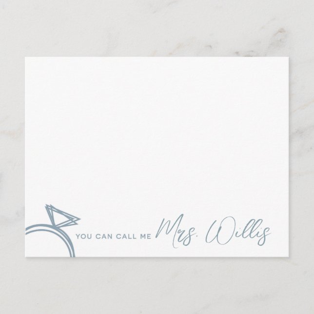 Engaged Stationery Postcard (Front)