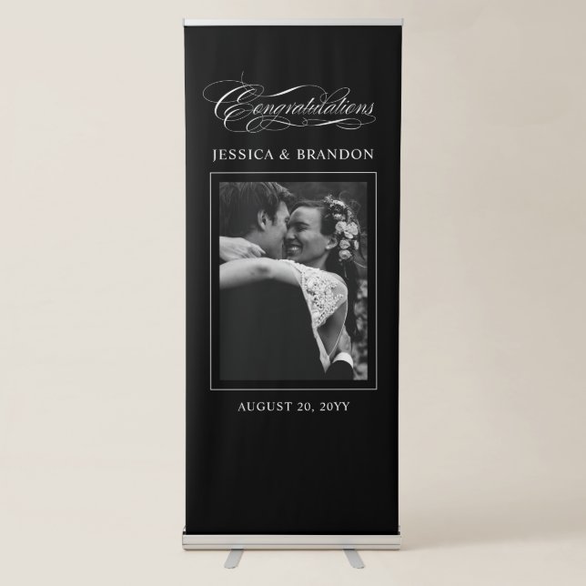 Engagement Anniversary Wedding Congratulations Retractable Banner (Front)