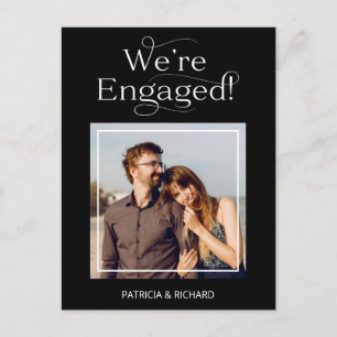 Engagement Announcement And Save The Date Photo Postcard