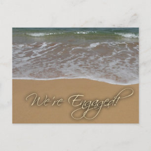 Engagement announcement - by the beach postcard