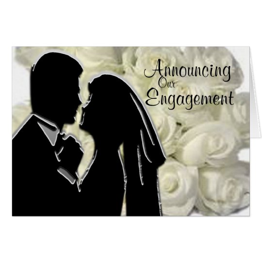 Engagement Announcement Card Template Zazzle