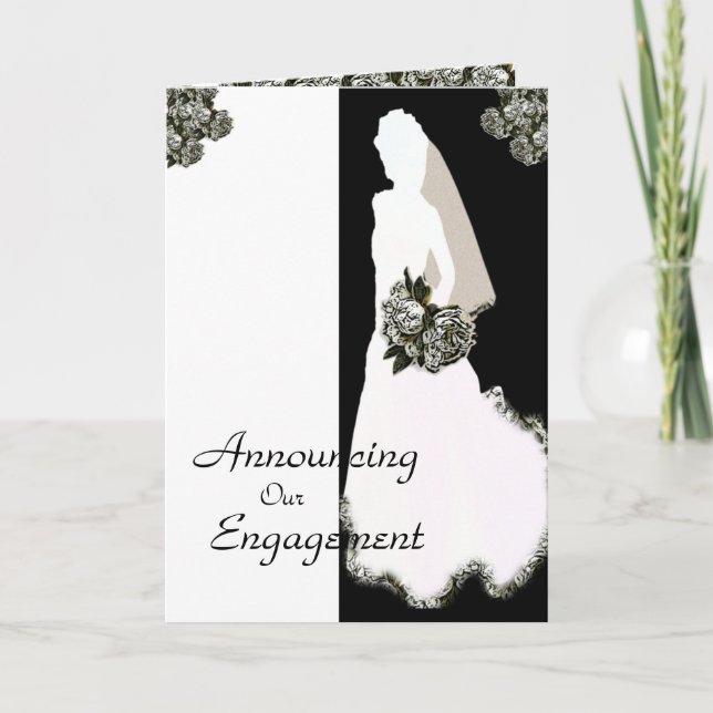 Engagement Announcement Card Template (Front)