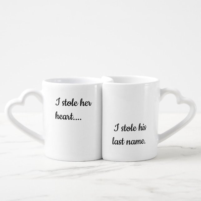 Engagement Announcement Coffee Mug Set (Front Nesting)