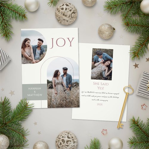 Engagement Announcement Holiday Joy