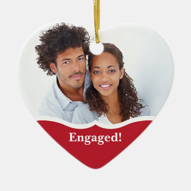Engagement Announcement Ornament (Front)