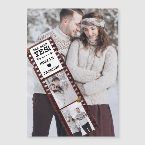 Engagement Announcement Photo Magnetic Card