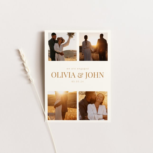 Engagement Announcement with Four Photos (Creator Uploaded)