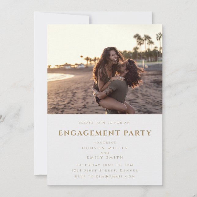 Engagement Announcement with Image (Back)