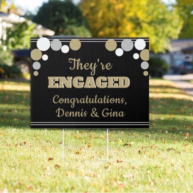 Engagement announcement yard sign (Creator Uploaded)