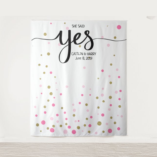 EngAGEMENT background photo booth Tapestry (Front)