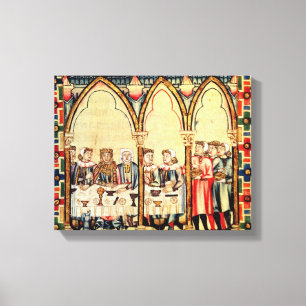 Engagement Banquet, from the manuscript Canvas Print