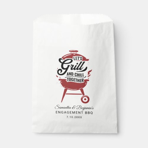 Engagement BBQ Summer Grill Party Favor Bag