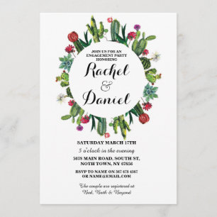 Engagement Cactus Fiesta Cacti Couple's Invite