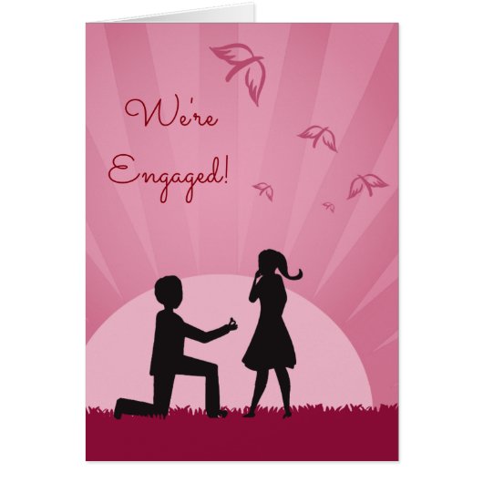 Engagement Card With Couple (Front)