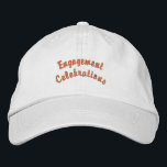 Engagement Celebration Custom Cap Text Wedding Hat<br><div class="desc">Celebrate your engagement with the "Engagement Celebration" hat,  an accessory that perfectly captures the joy and excitement of this unforgettable milestone. Beautiful and Handsome Alternative Apparel Basic Adjustable Cap. You change or edit the text name.</div>