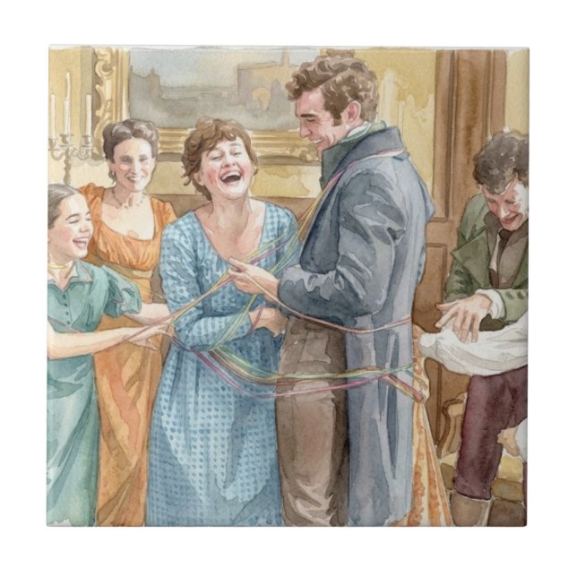 Engagement Celebration i "The Other Bennet Sister" Ceramic Tile (Front)
