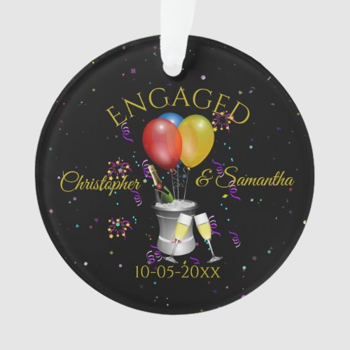 Engagement Celebration Personalized Ornament