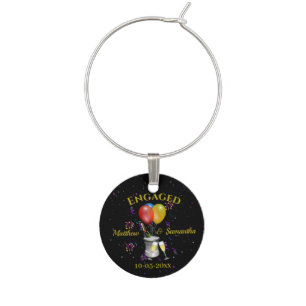 Engagement Celebration Sparkling Wine Charm