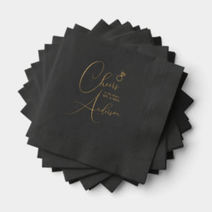 Engagement Cheers to the future Mr. and Mrs. Foil Napkins