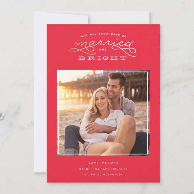 Engagement Christmas Card, Save the Date Christmas (Front)