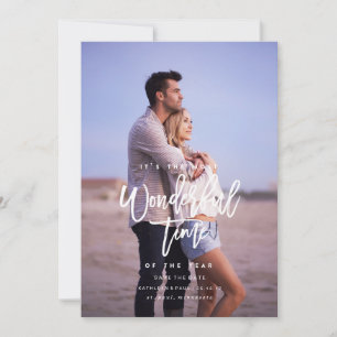 Engagement Christmas Card, Save the Date Christmas Holiday Card