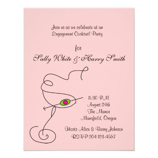 Cocktail Engagement Party Invitations 1