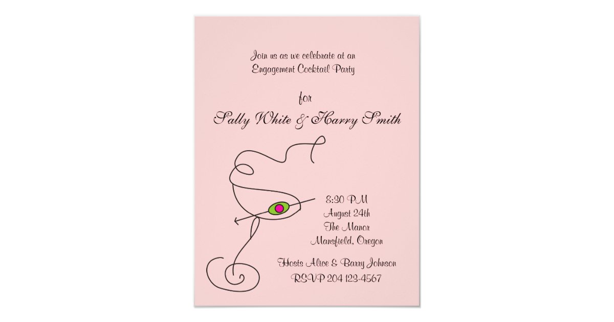 Cocktail Engagement Party Invitations 3