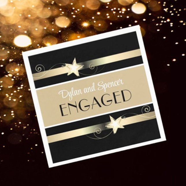 Engagement Congrats!  Customized, Classy Napkins (Creator Uploaded)