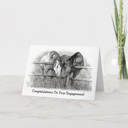 ENGAGEMENT CONGRATS: HORSE LOVERS CARD | Zazzle