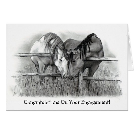 ENGAGEMENT CONGRATS: HORSE LOVERS CARD | Zazzle.com