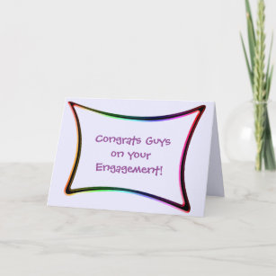 Engagement Congratulations Card for Gay Grooms