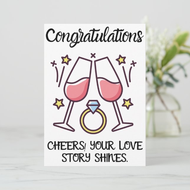 Engagement Congratulations Cards (Standing Front)