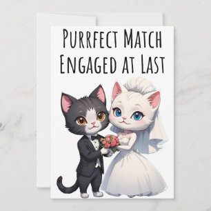 Engagement Congratulations Cards Cat Lovers Card