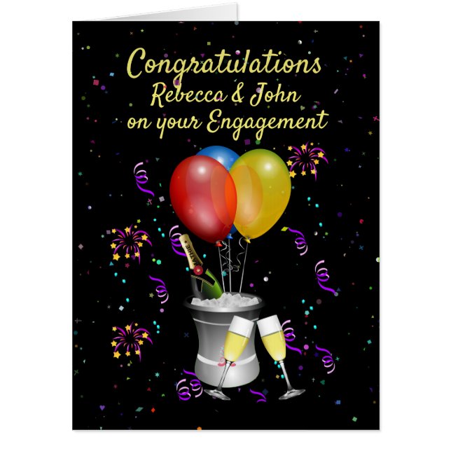 Engagement Congratulations Celebration Big Card (Front)
