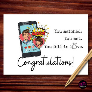 Engagement Congratulations Dating App Match Humor Card