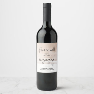 Engagement Congratulations Getting Married Gift W Wine Label