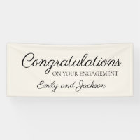Engagement Congratulations Script Name Cream White