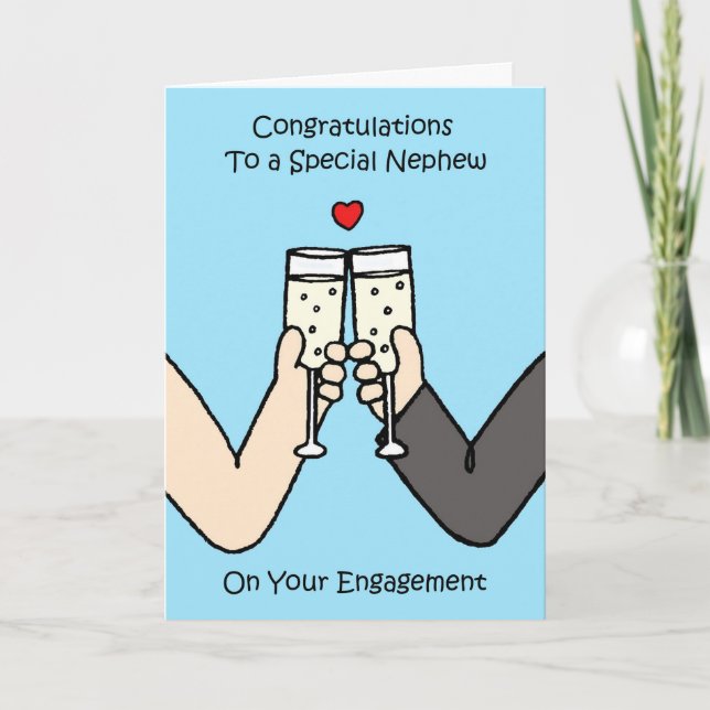 Engagement Congratulations to Great Nephew Card (Front)