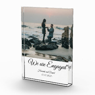 Engagement Couple's Photo and Name Block