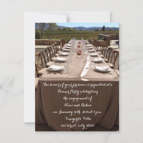Engagement Dinner Party Invitation