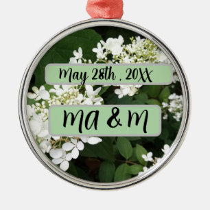 Engagement Favors Hydrangea Photo Metal Ornament