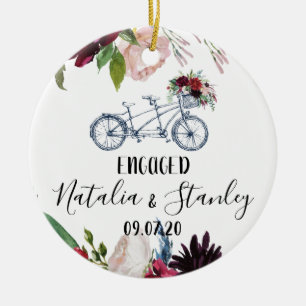 Engagement Gift Ceramic Ornament