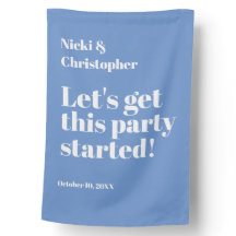 Engagement House Party Periwinkle White House Flag