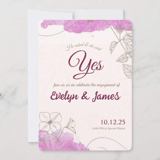 Engagement invitation (Front)