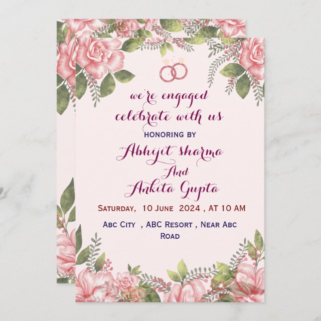 Engagement Invitation (Front/Back)