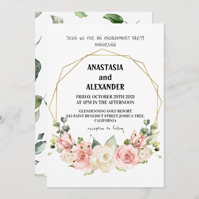 Engagement invitation. invitation (Front/Back)