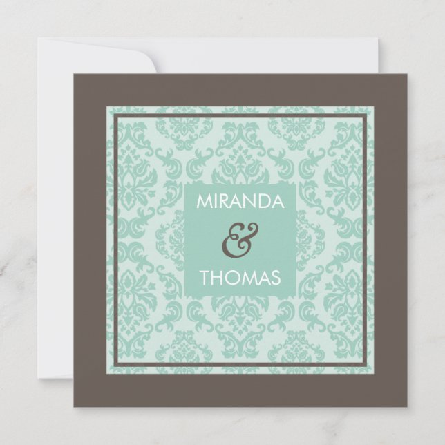 ENGAGEMENT INVITATIONS :: damask colors 5 (Front)