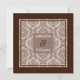 ENGAGEMENT INVITATIONS :: damask colors 6